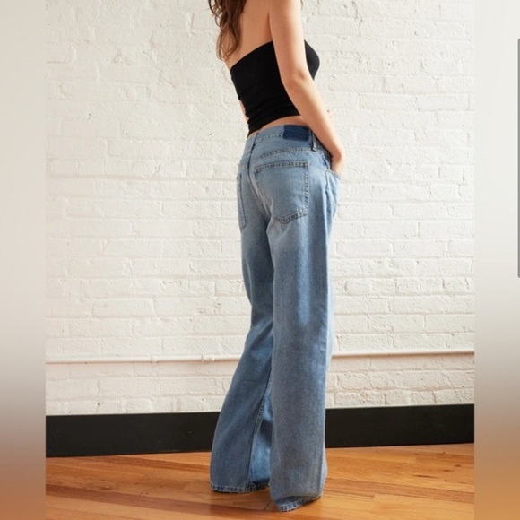 NWT Etica Stanton High Rise Wide Leg Jeans – Arctic Wash, Relaxed Fit, Size 30 - Picture 2 of 13